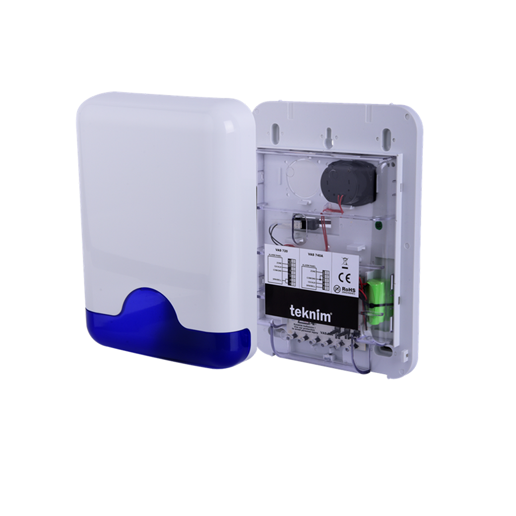 Teknim VAS-741BP Mavi Pencereli Harici Siren