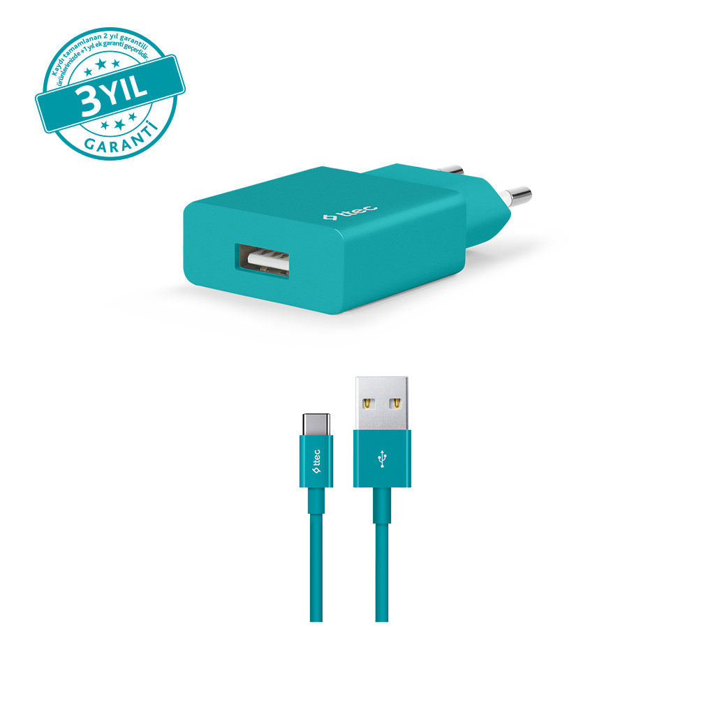 ttec SmartCharger 2.1A Seyahat Şarj Aleti + USB-A - ...