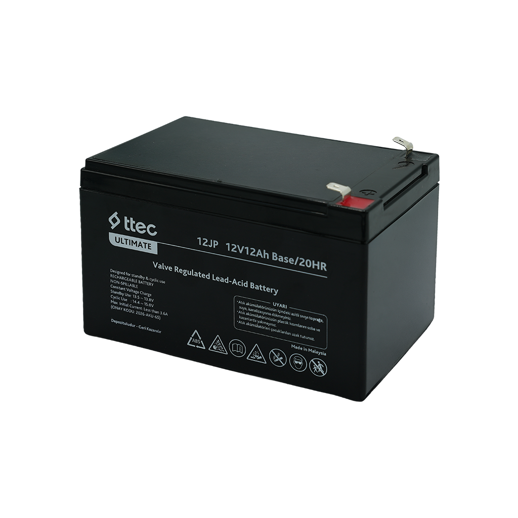 ttec 12JP 12V 12Ah BASE Bakımsız Kuru Akü (TSS)