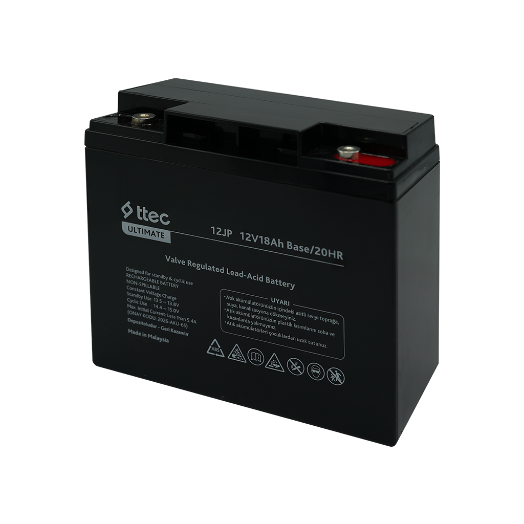 ttec 12JP 12V 18Ah BASE Bakımsız Kuru Akü (TSS)