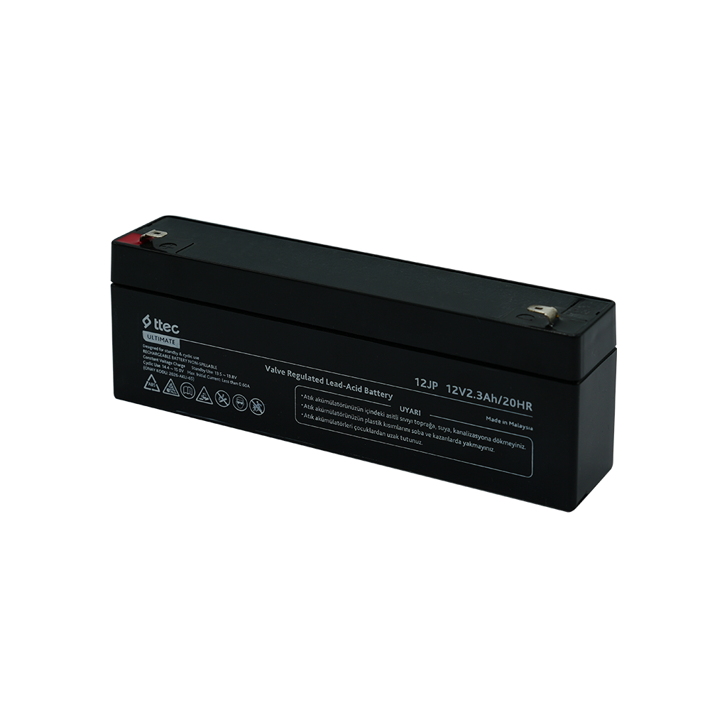 ttec 12JP 12V 2.3Ah Bakımsız Kuru Akü (TSS) - (Yatay)