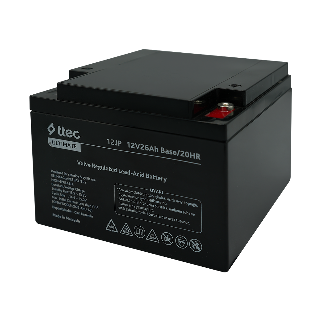 ttec 12JP 12V 26Ah BASE Bakımsız Kuru Akü (TSS)