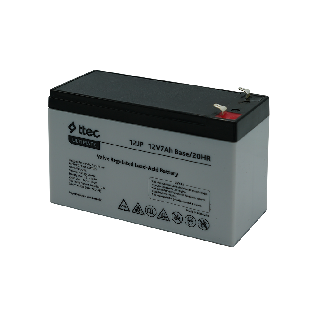 ttec 12JP 12V 7Ah BASE Bakımsız Kuru Akü (TSS)