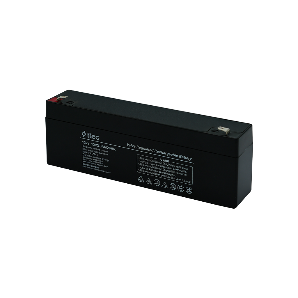 ttec 12vs 12V 2.3Ah Bakımsız Kuru Akü (TSS) (Yatay)