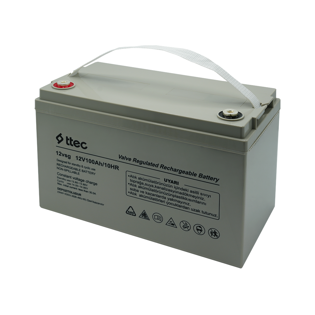 ttec 12vs 12V 100Ah Bakımsız JEL Akü (TSS)