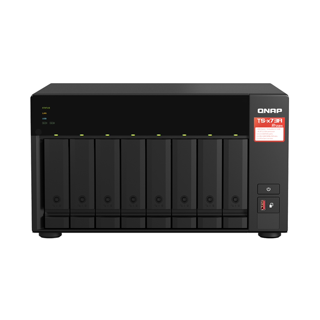 QNAP TS-873A-8GB RAM 8 Hdd Yuvalı Tower NAS
