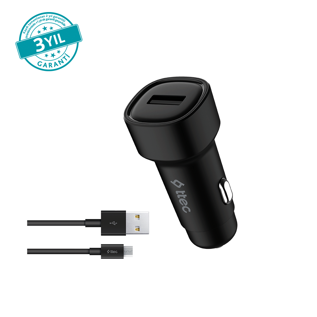 ttec SmartCharger 2.4A Araç Şarj Aleti  + Micro USB ...
