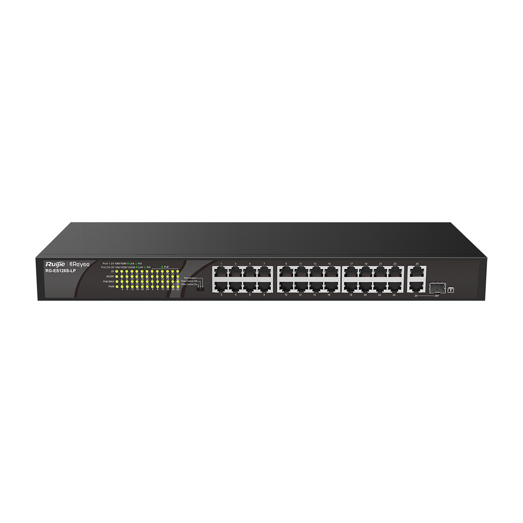 Reyee RG-ES126S-P 26 Portlu, 10/100 Fast Ethernet, T...