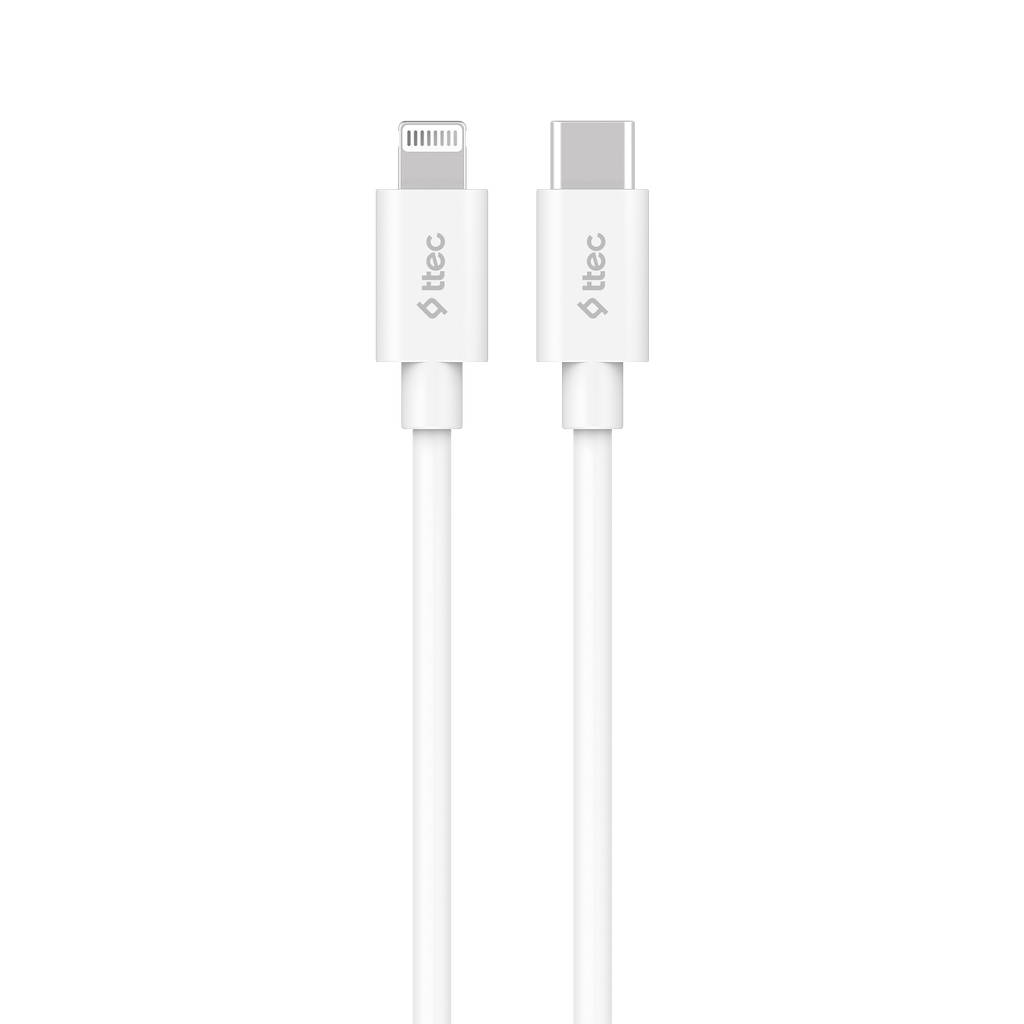 ttec USB-C - Lightning MFi Şarj Kablosu 150cm Beyaz