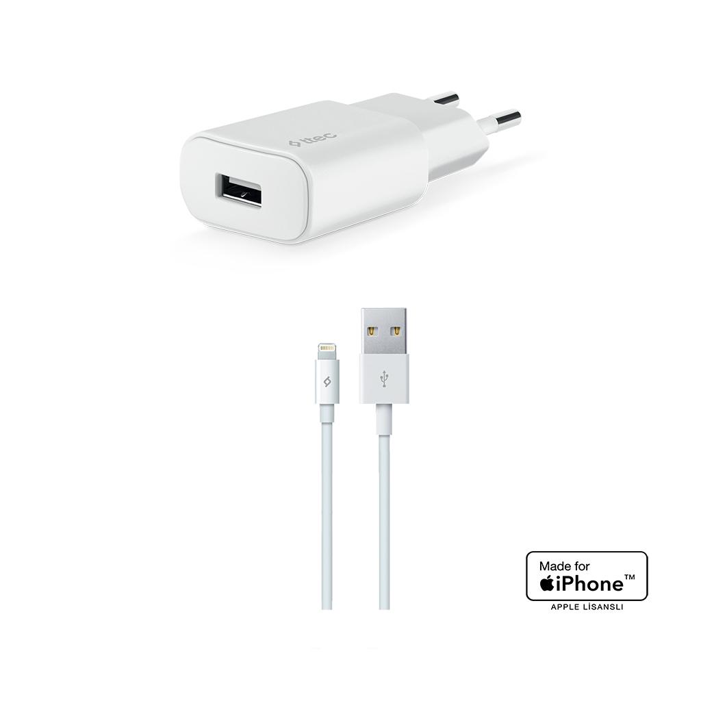 ttec Quantum Apple MFi Lisanslı 1A Seyahat Şarj Aleti  + ...