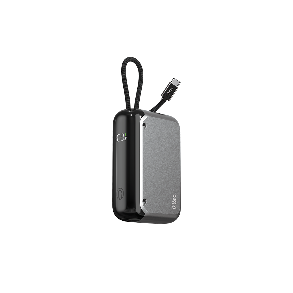 ttec ReCharger LCD 10.000mAh PD 30W USB-C Dahili Kab...