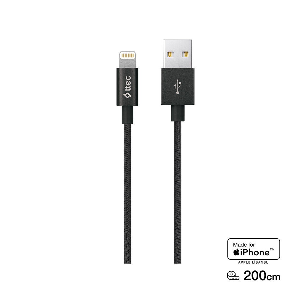 ttec AlumiCable XL MFi USB-A - Lightning Şarj Kablos...