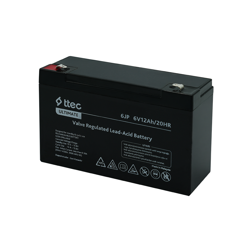 ttec 6JP 6V 12Ah Bakımsız Kuru Akü (TSS)