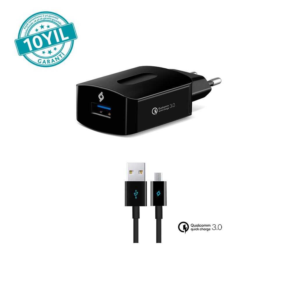 ttec SpeedCharger QC 3.0 Seyahat Şarj Aleti + Micro ...