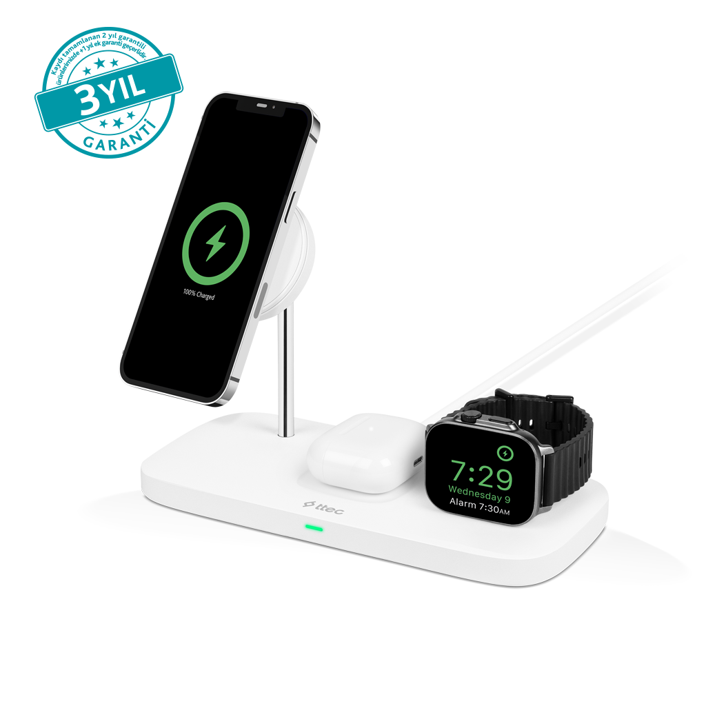 ttec AirCharger Trio Up MagSafe Uyumlu 3ü 1 Arada iP...
