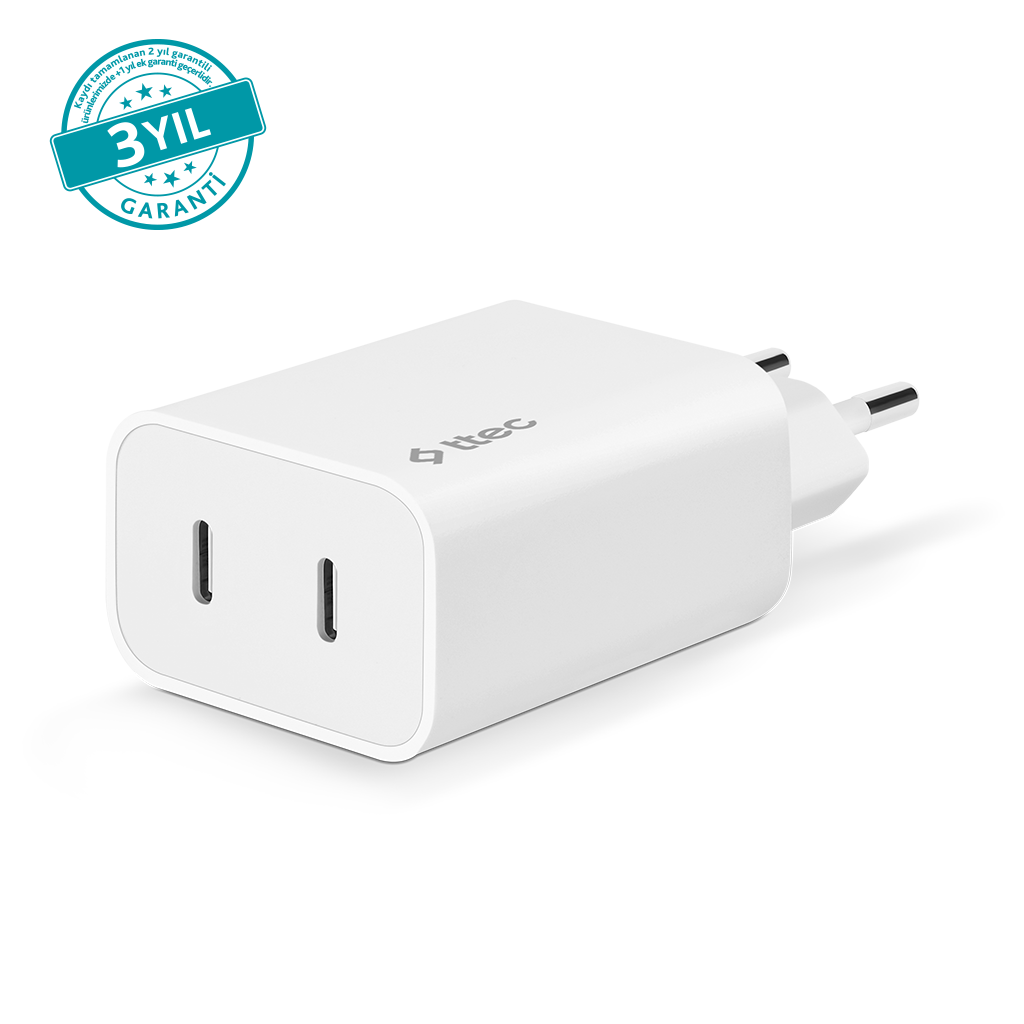 ttec SmartCharger Duo PD 40W Seyahat Hızlı Şarj Alet...