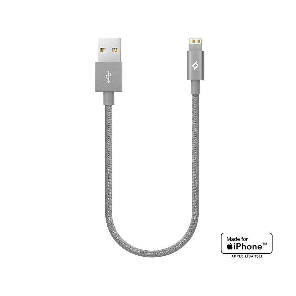 ttec AlumiCable Mini 30cm MFi USB-A - Lightning Şarj...