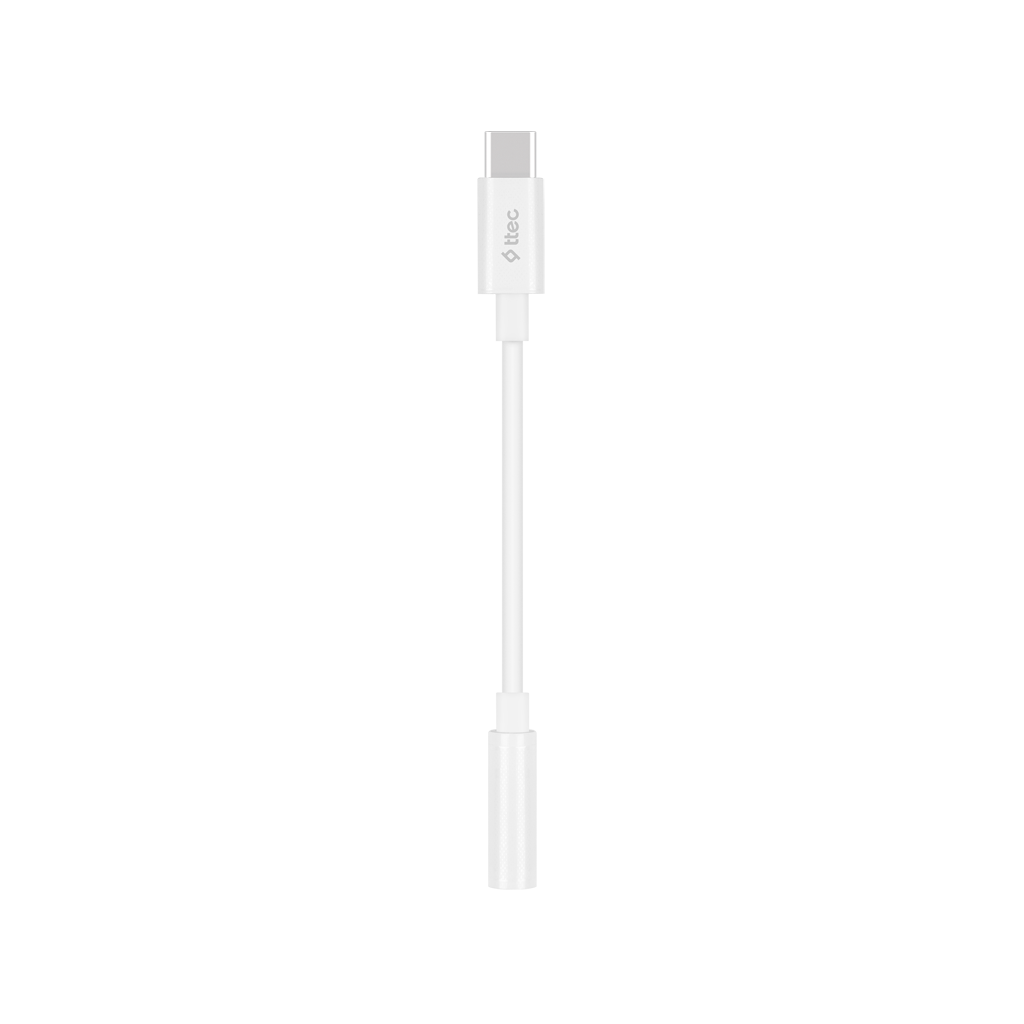 ttec USB-C - 3.5mm Aux Adaptörü 11cm Beyaz