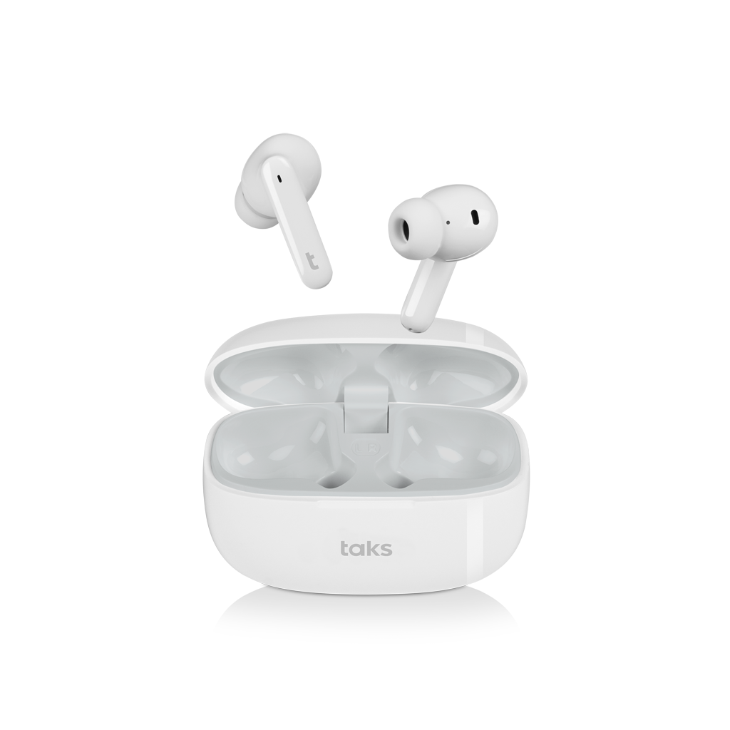 taks T70 Gerçek Kablosuz TWS Bluetooth Kulaklık Beyaz