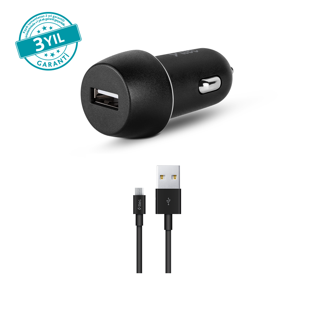 ttec SmartCharger 2.1A Araç Şarj Aleti  + USB-C Kabl...
