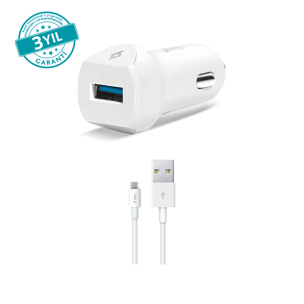 ttec SpeedCharger QC 3.0 Araç Şarj Aleti + Micro USB...