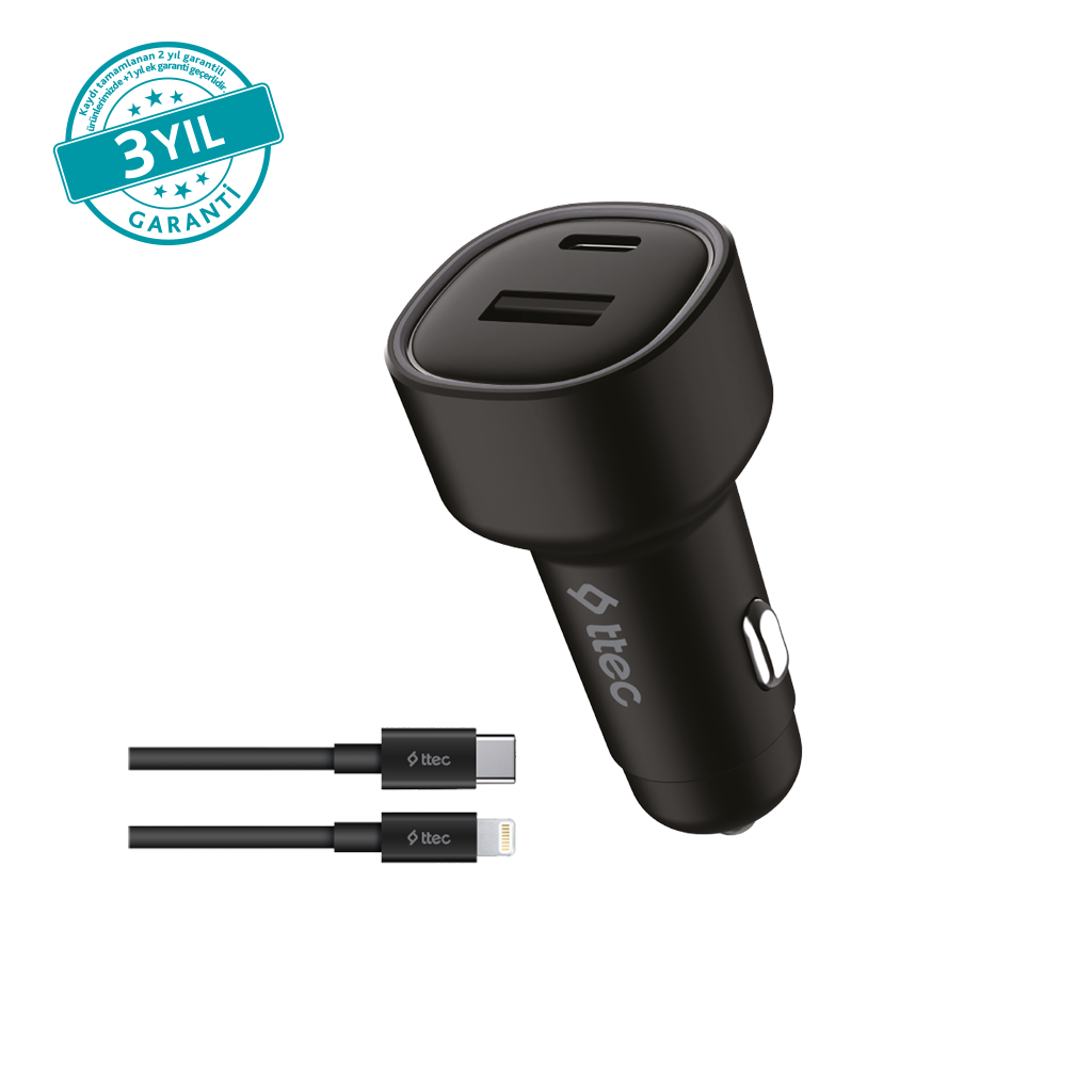 ttec SmartCharger Duo PD 48W Araç Hızlı Şa...
