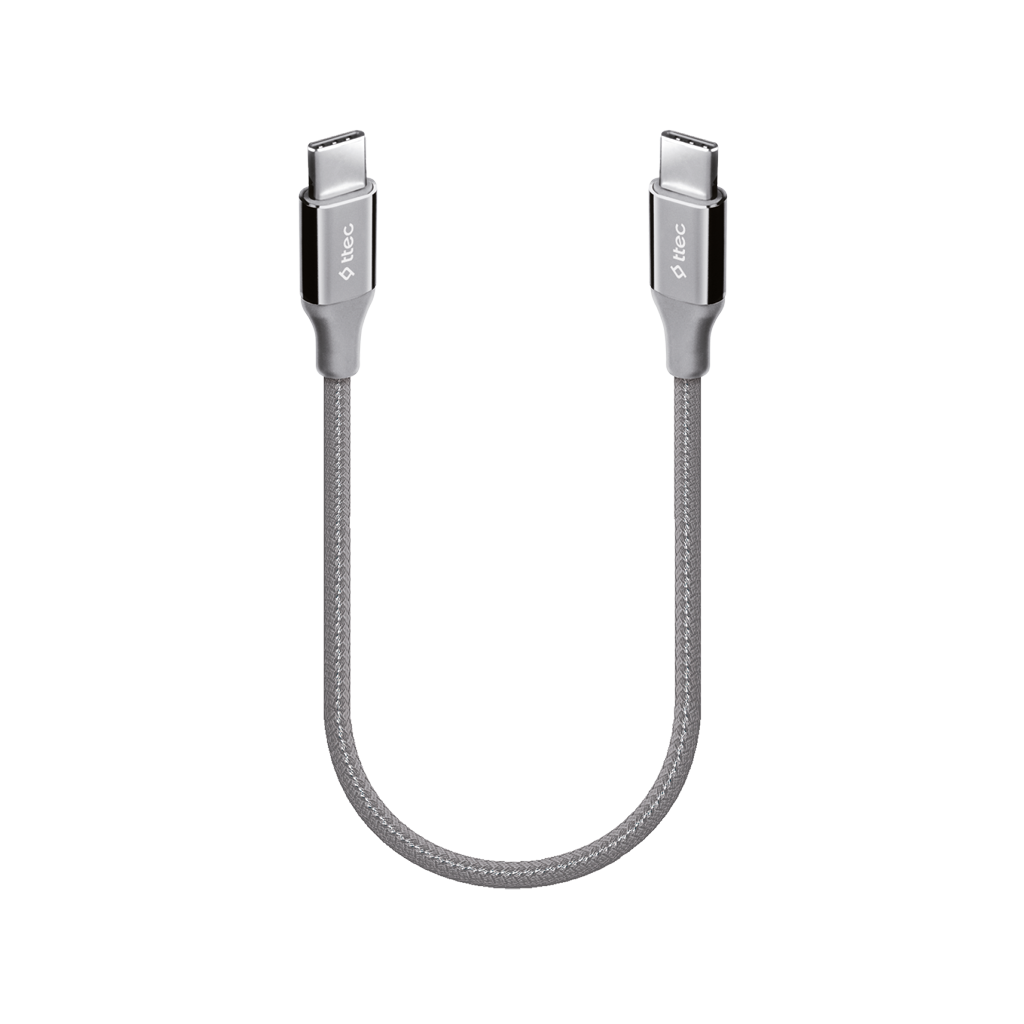 ttec AlumiCable USB-C - USB-C 30cm 60W PD/QC Hızlı Ş...