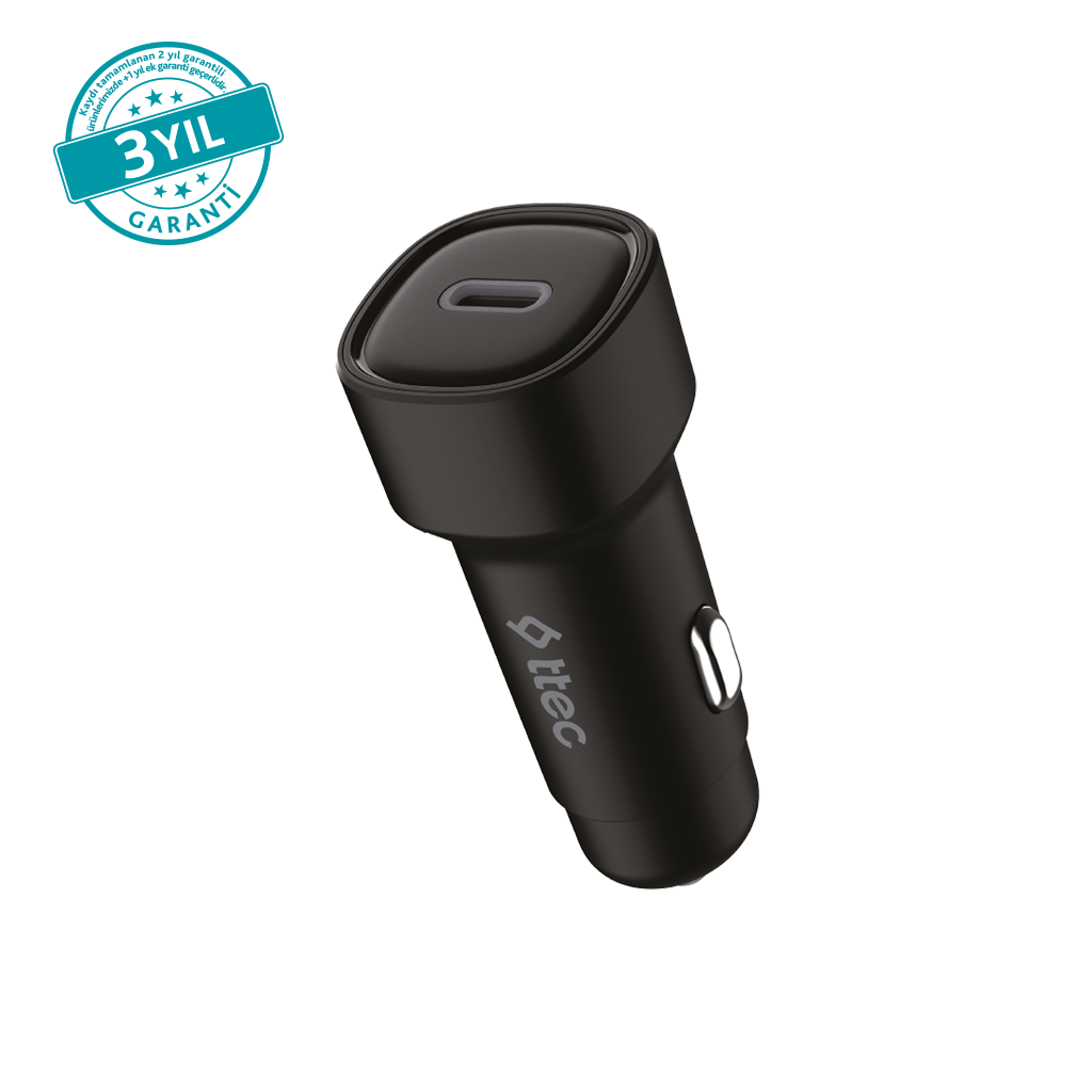 ttec SmartCharger PD 30W Araç Hızlı Şarj Aleti Siyah