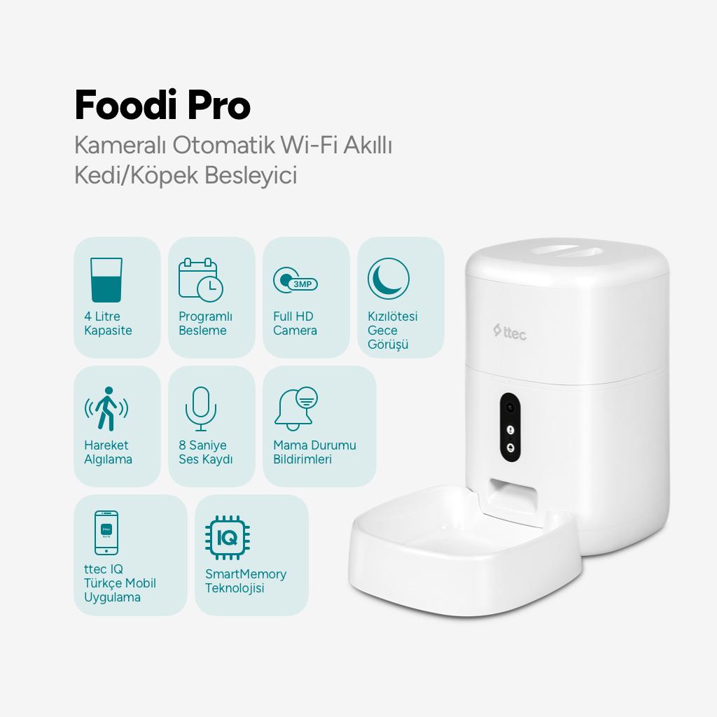 ttec Foodi Pro Kameralı Otomatik Wi-Fi Akı...