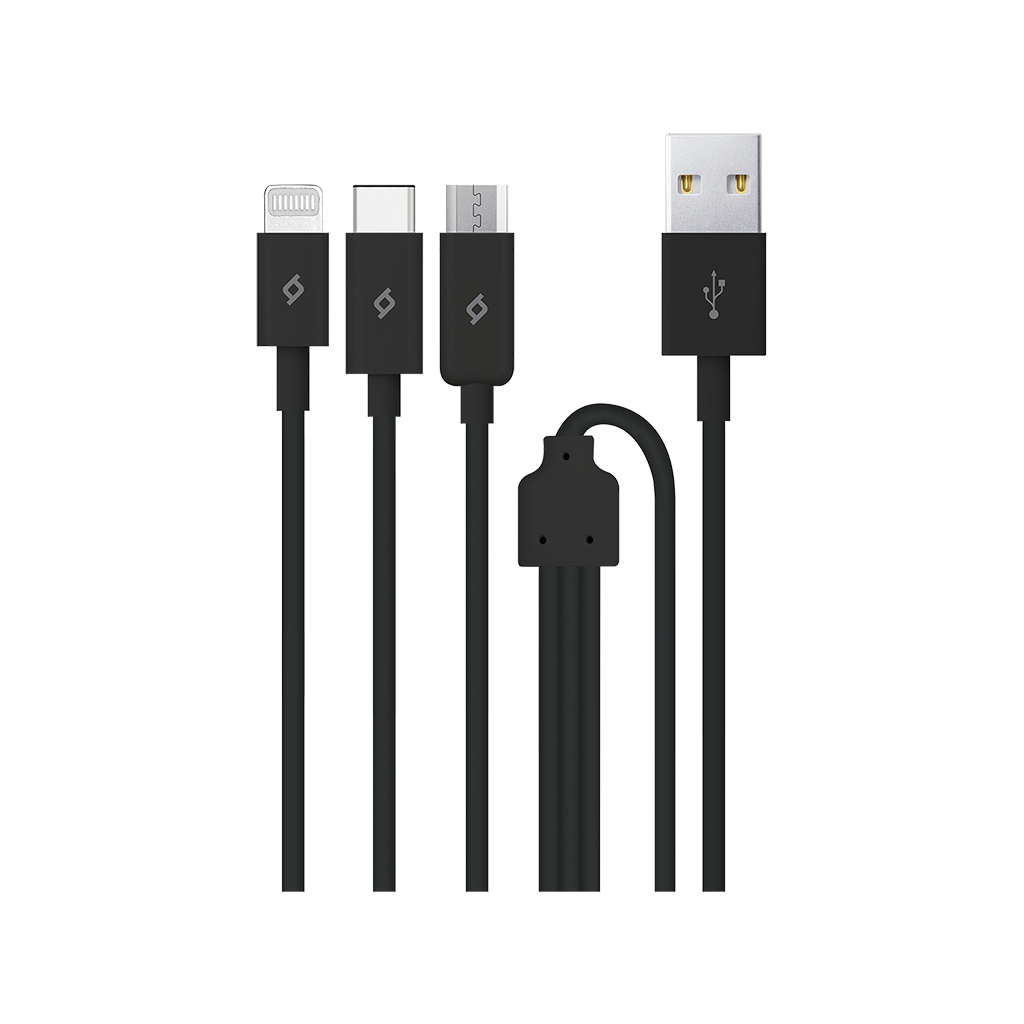 ttec Trio Şarj Kablosu USB-A - USB-C / Lightning / M...