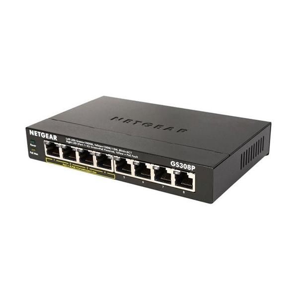 NetGear GS308P-100PES 8 Portlu 10/100/1000 Gigabit E...