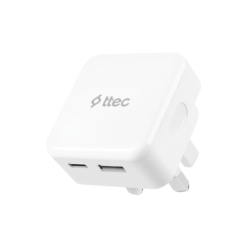 ttec SmartCharger Duo 30W PD İngiltere (UK) Katlanır...