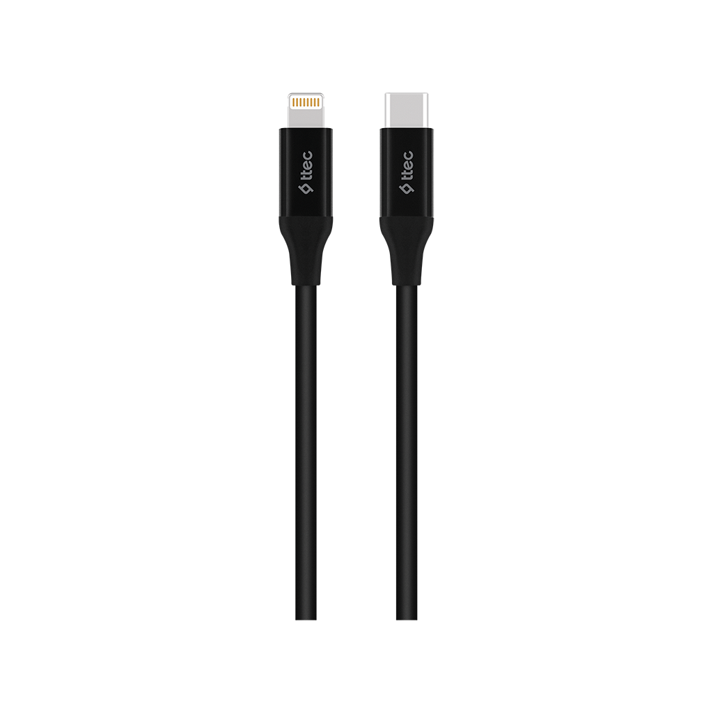 ttec USB-C - Lightning Hızlı Şarj Kablosu 150cm Siyah