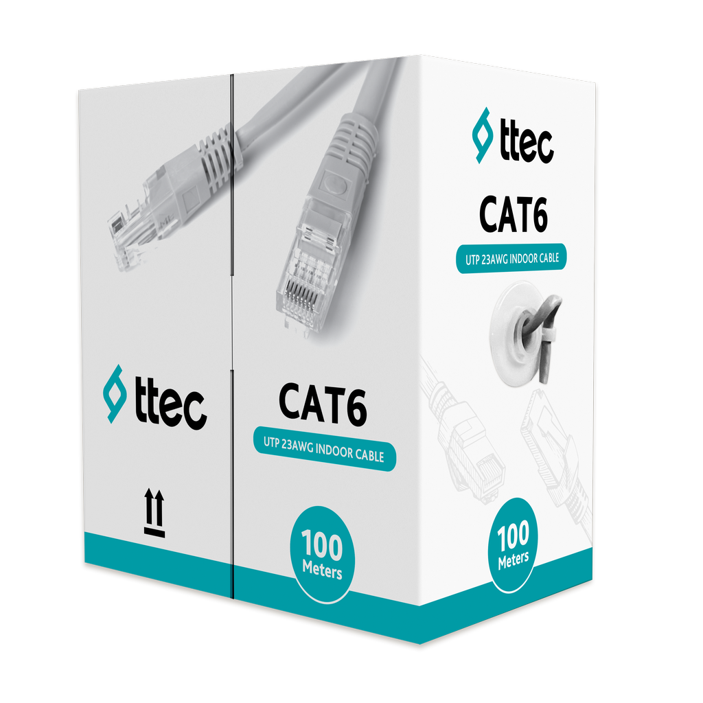 ttec KBL-CAT6-23CCA/IN100G İç Mekan PVC Kablo - 100m...