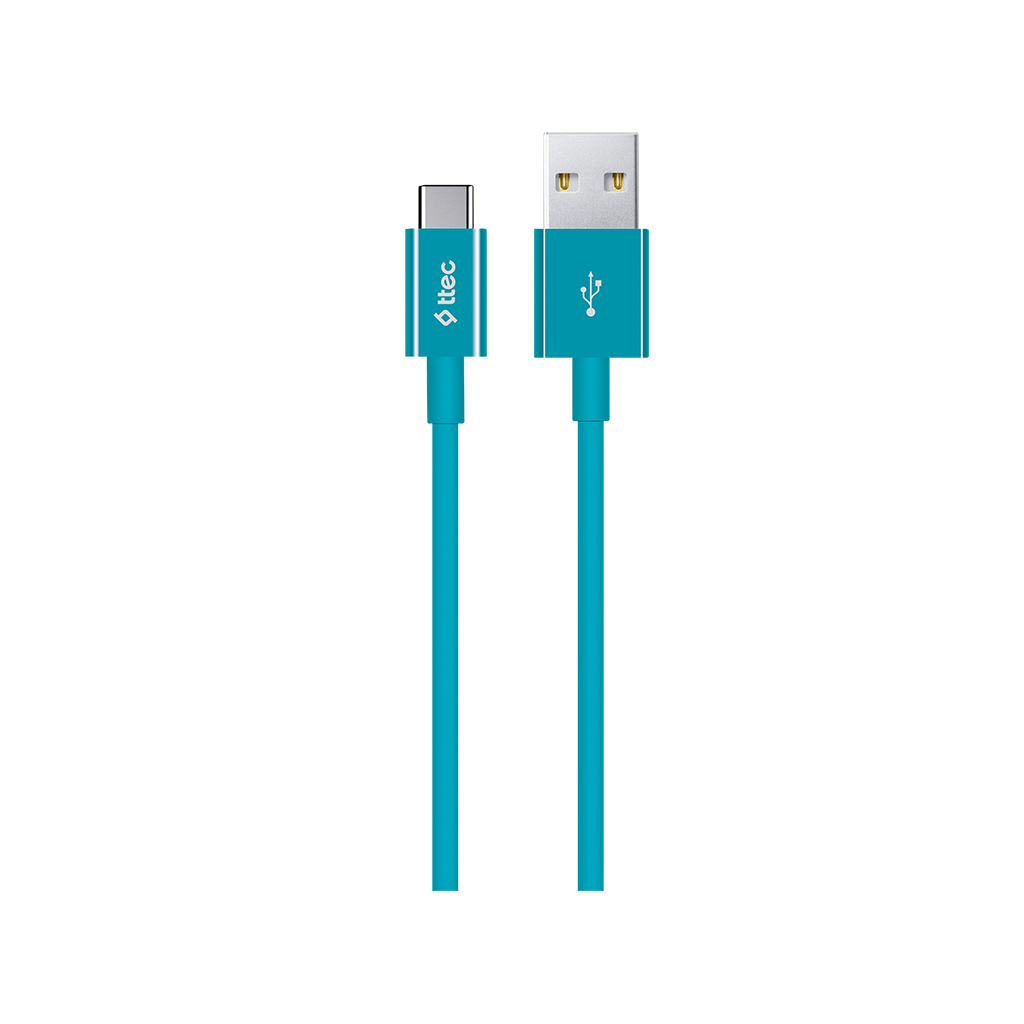 ttec USB-A - USB-C Şarj Kablosu Turkuaz