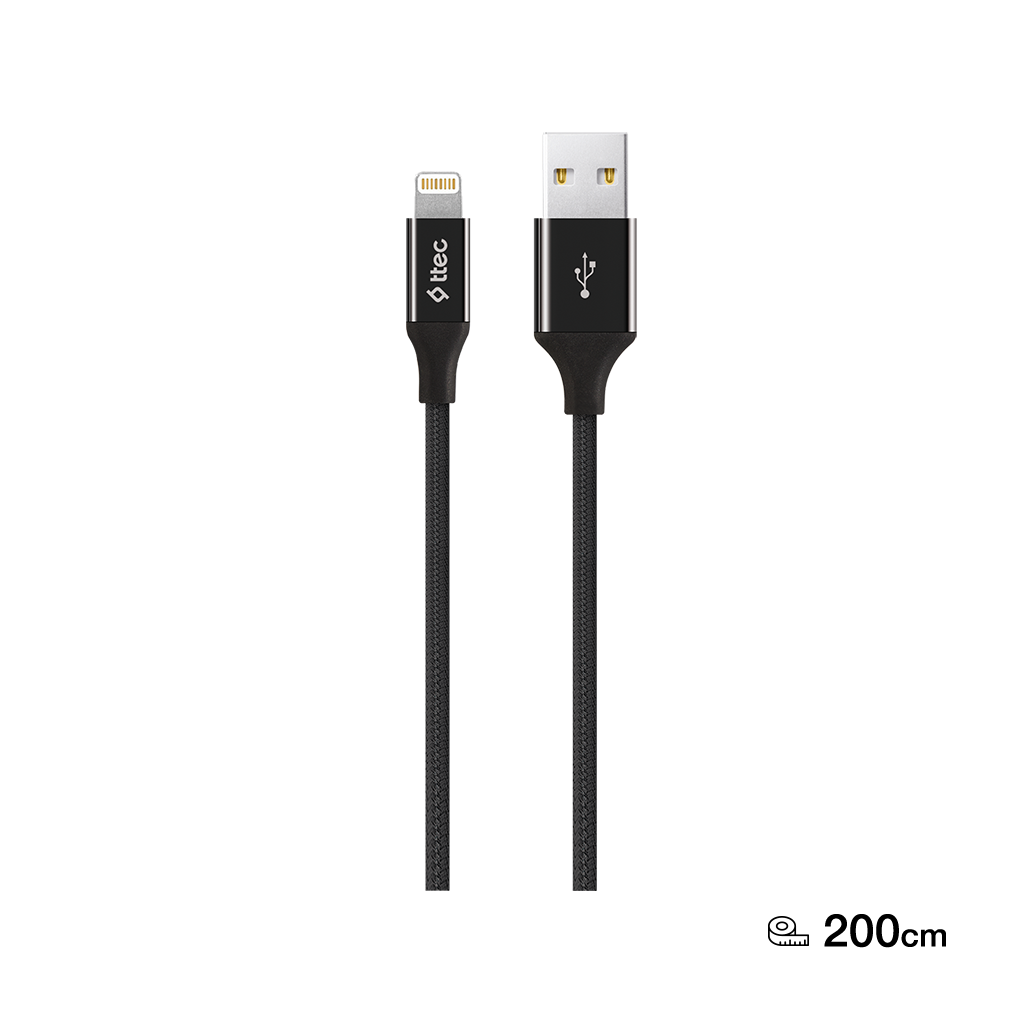 ttec AlumiCable XL USB-A - Lightning Şarj Kablosu 2m...