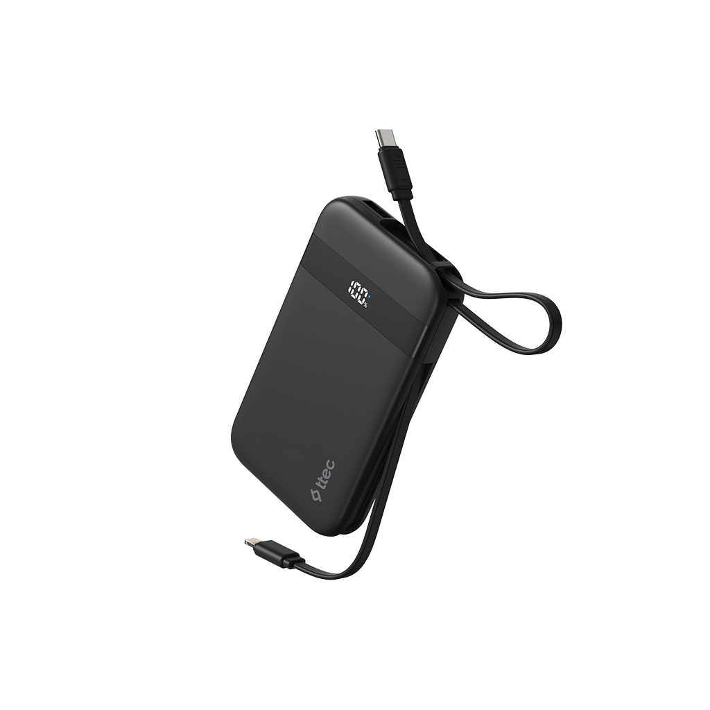 ttec ReCharger Pro LCD 10.000mAh PD 30W Lightning ve...