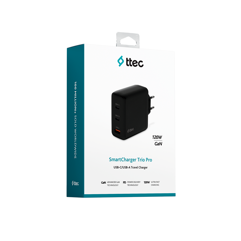 ttec SmartCharger Trio GAN 65W PD Seyahat Hızlı Şarj...