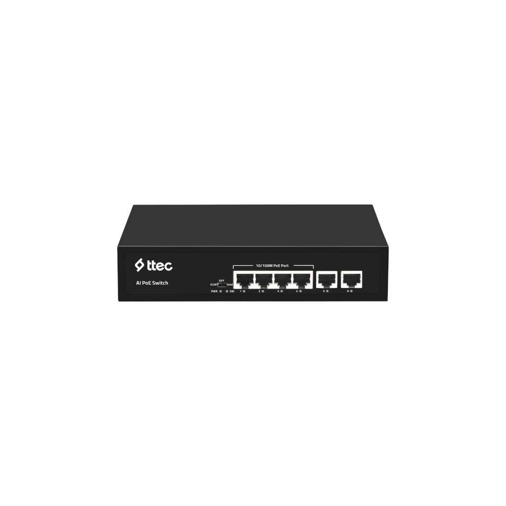 ttec 0665P 4 Portlu, 10/100 Fast Ethernet, Tak Çalış...