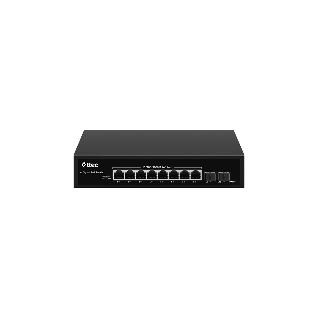ttec 10120P-2SFP 8 Portlu, 10/100/1000 Gigabit, Tak ...