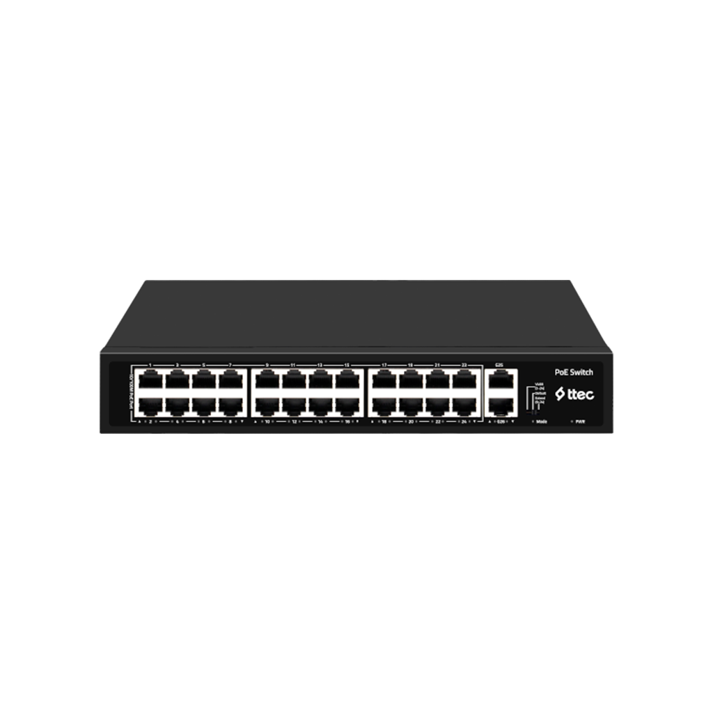 ttec 26300PG 24 Portlu, 10/100 Fast Ethernet, Tak Ça...
