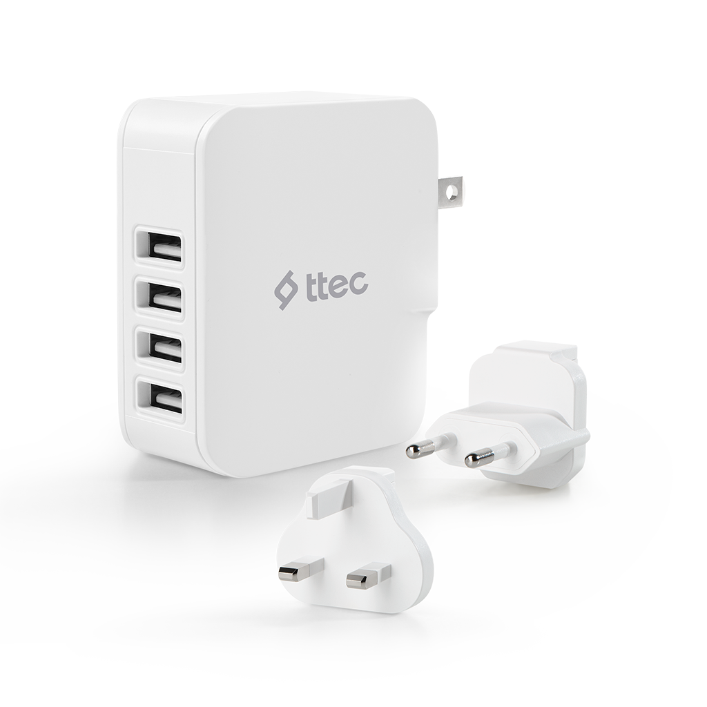 ttec Quattro Traveler 4 USB’li Dünya Seyahat Şarj Al...