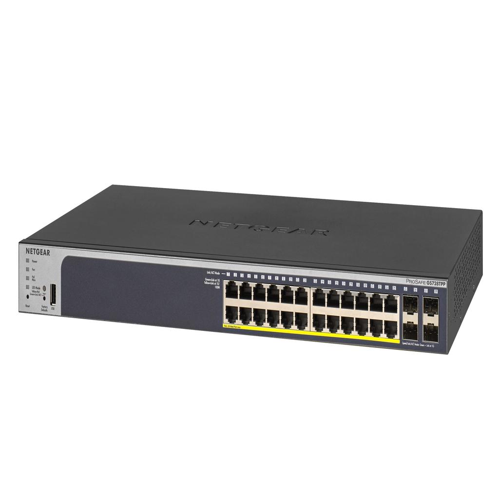 NetGear GS728TPP-200EUS 24 Portlu 10/100/1000 Gigabi...
