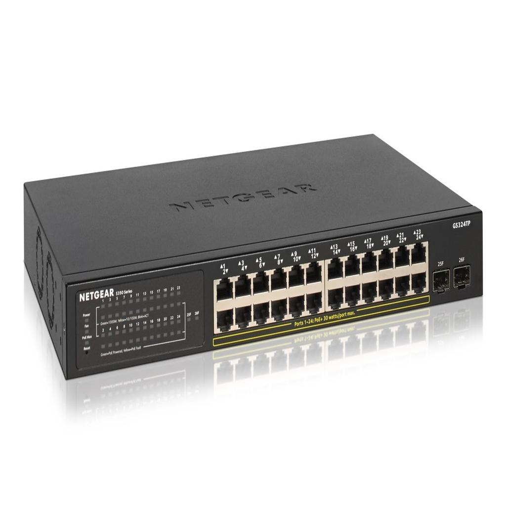 Netgear GS324TP-100EUS - 24 Port GE PoE Switch + 2 S...