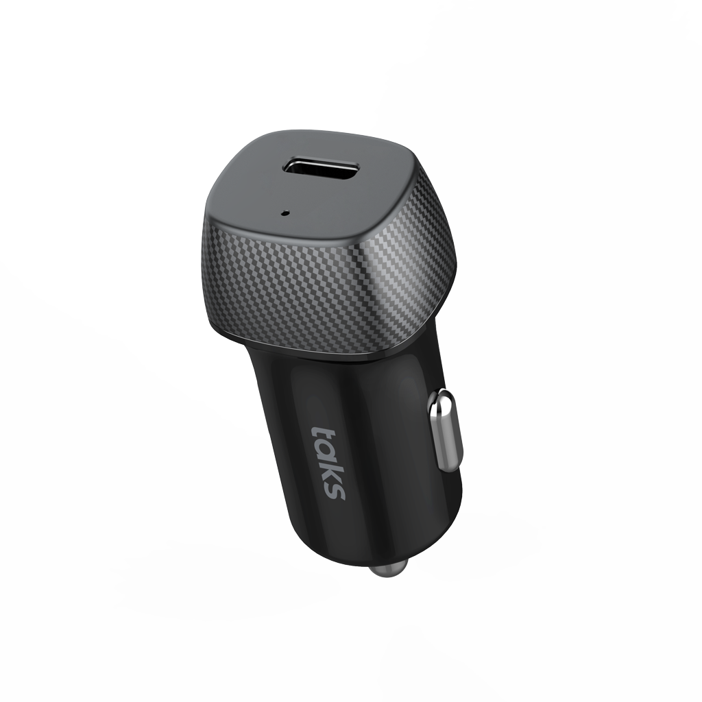 taks CP01 30W PD USB-C Araç Hızlı Şarj Aleti , Siyah