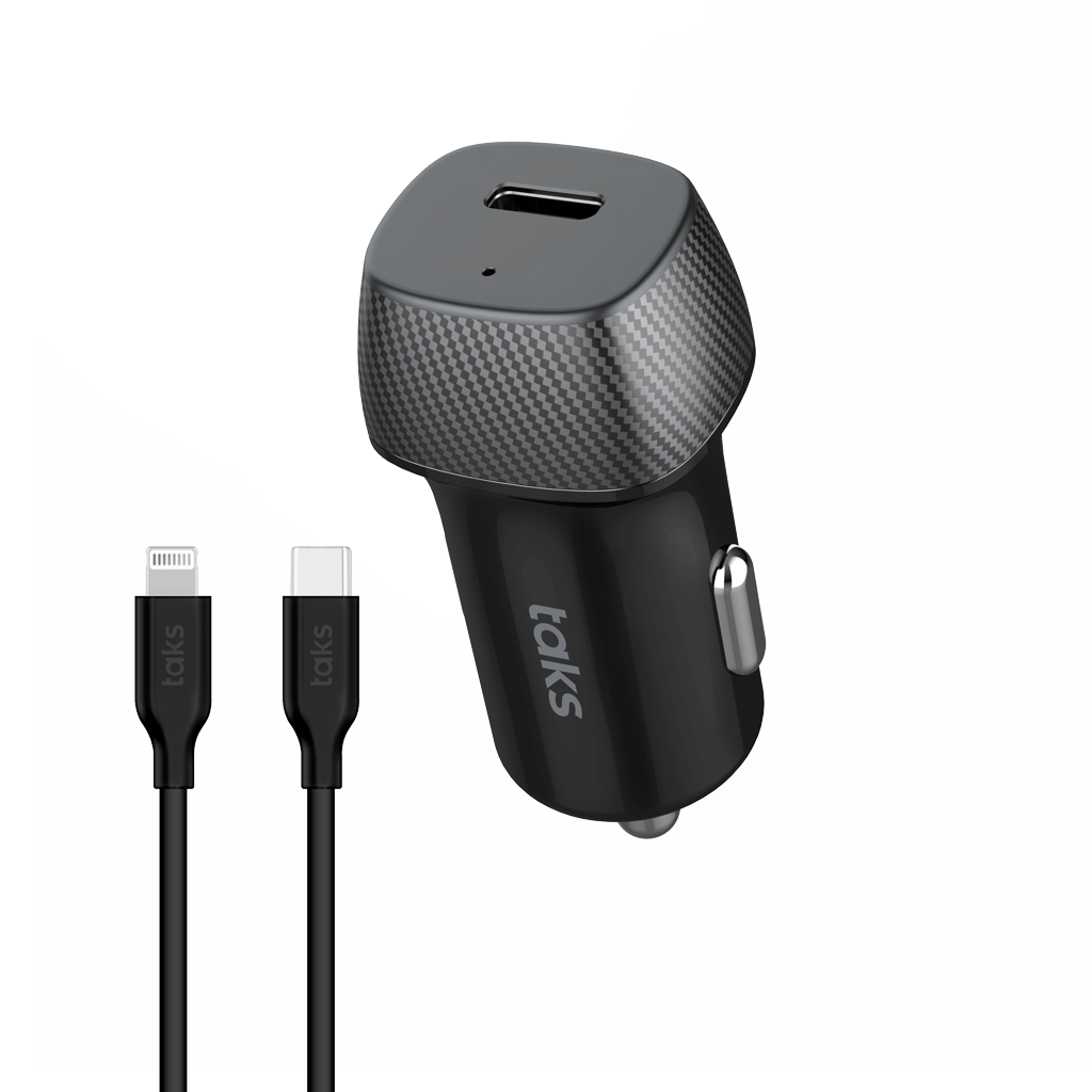 taks CP01 30W PD USB-C Araç Hızlı Şarj Aleti + USB-C...