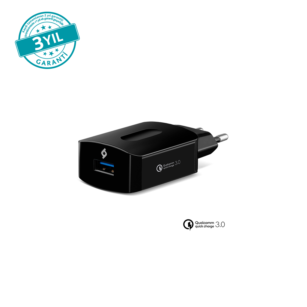 ttec SpeedCharger QC 3.0 Seyahat Şarj Aleti Siyah
