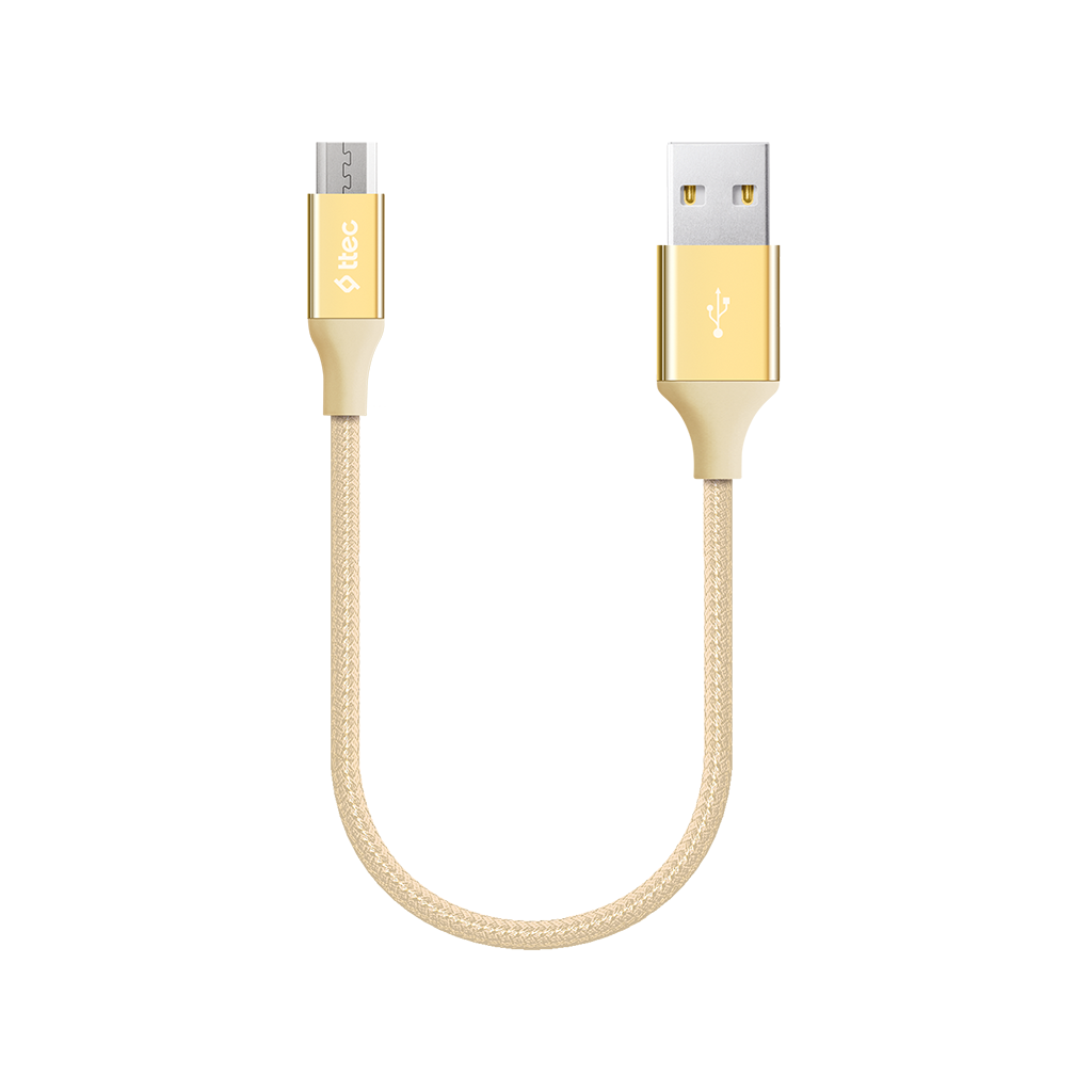ttec AlumiCable Mini 30cm USB-A - Micro USB Şarj Kab...