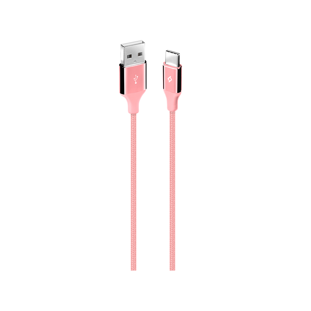 ttec AlumiCable USB-A -USB-C Şarj Kablosu Roze Altın