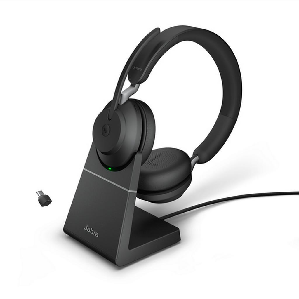 Jabra Evolve2 65 Link380a MS Stereo Black (Şarj Ünit...